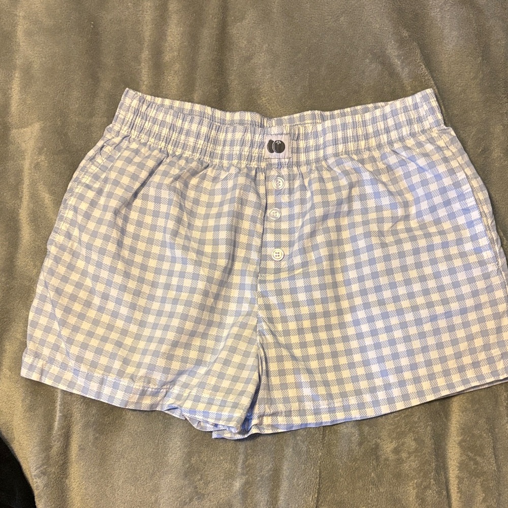 Blue Gingham Women's Shorts